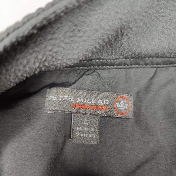 Peter Millar Crown Sport 1/4 Zip Sweater Gray Cameron Hybrid MF17EZ32 Mens Large - Picture 6 of 9